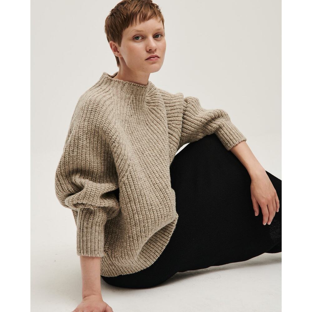 Babaa No12 Mist Eco Spanish Wool Oversized Sweater One Size - Picture 3 of 14